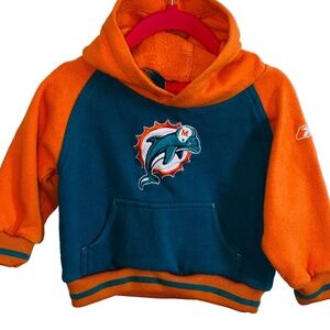 Reebok NFL Miami Dolphins Infant 24 Months Toddler Hoodie Sweatshirt VTG